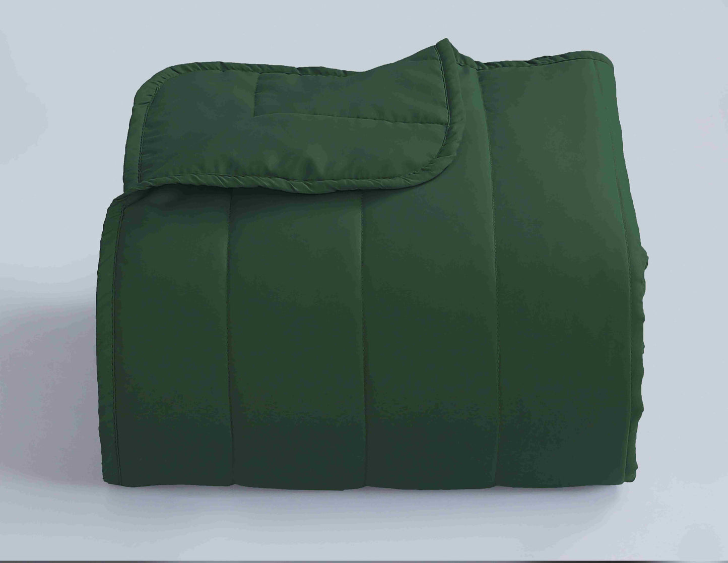 Quilted Stripe Bedspread - Bottle Green