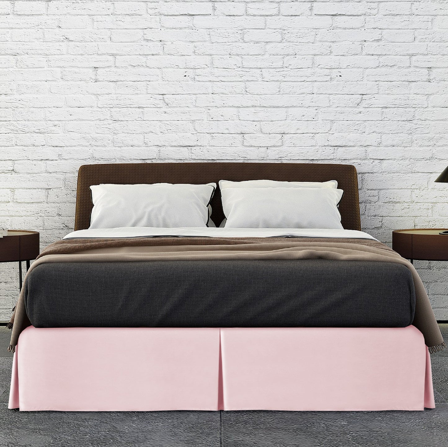 Box Pleated Base Valance Sheet - Blush