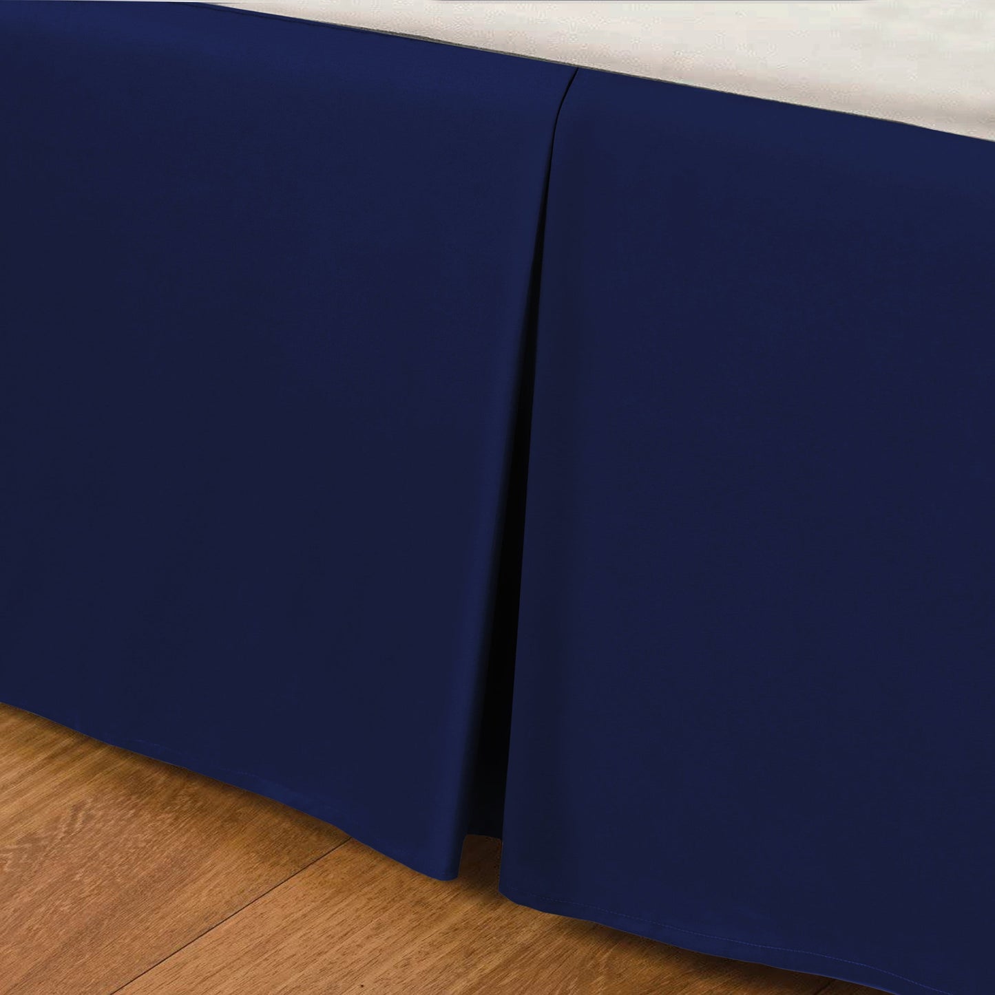 Box Pleated Base Valance Sheet - Navy