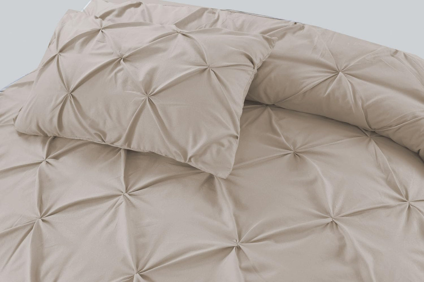 Pintuck Duvet Cover Set- Linen