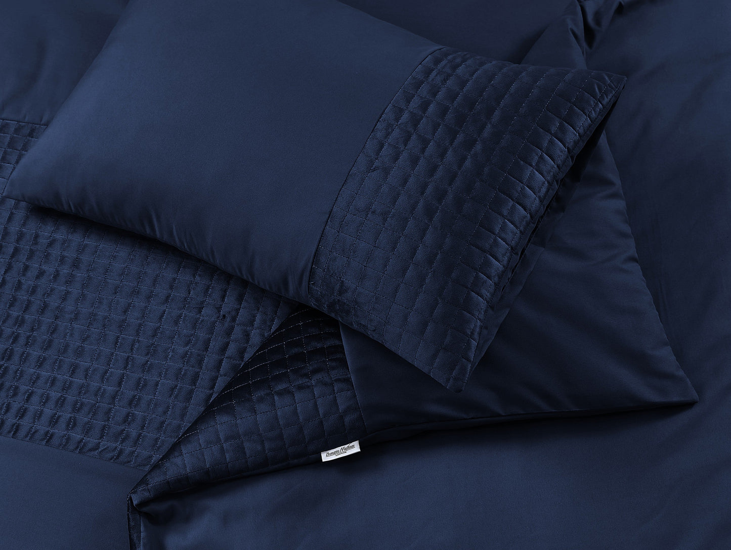 Patch Work Duvet Cover Set- Navy
