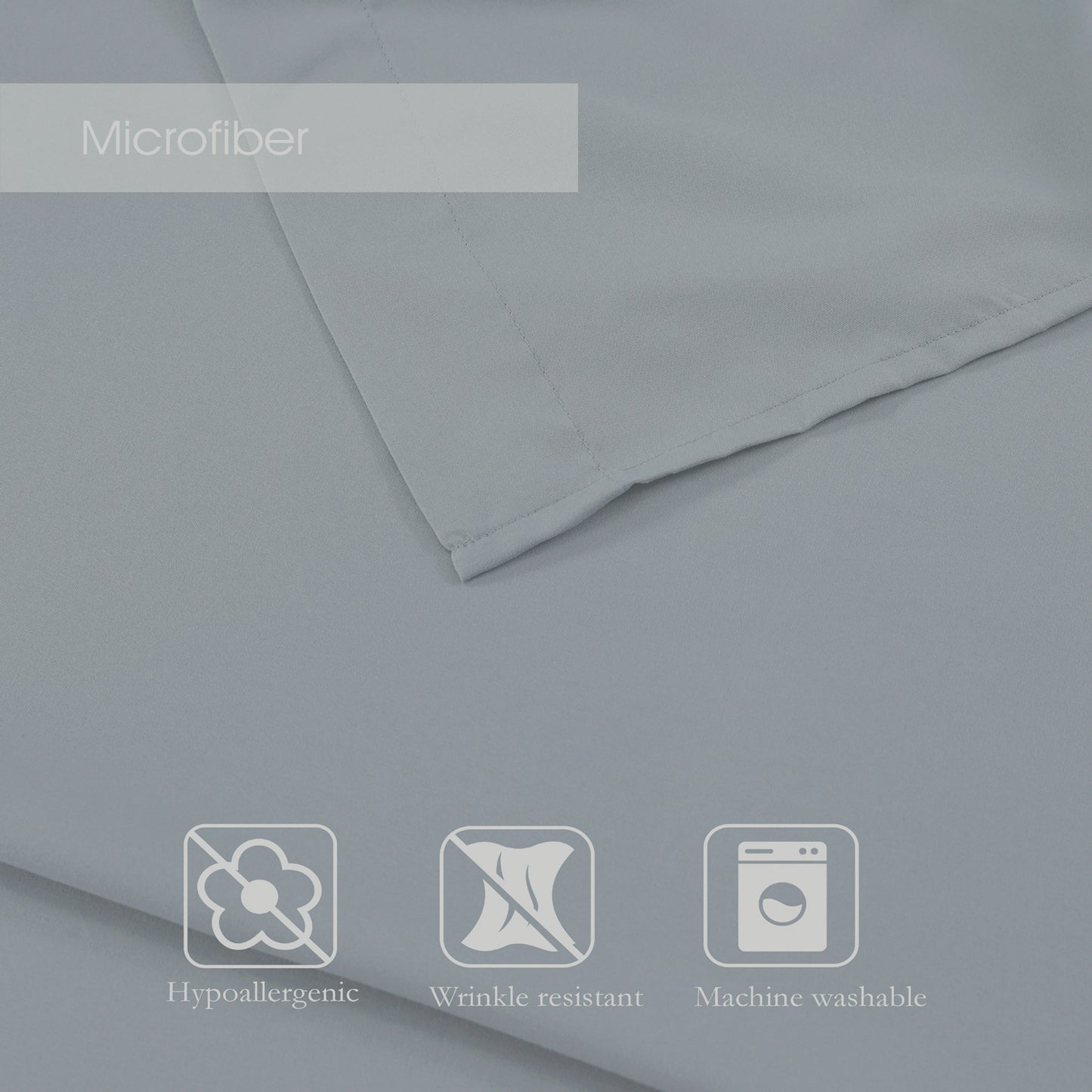 Plain Duvet Set - Gray