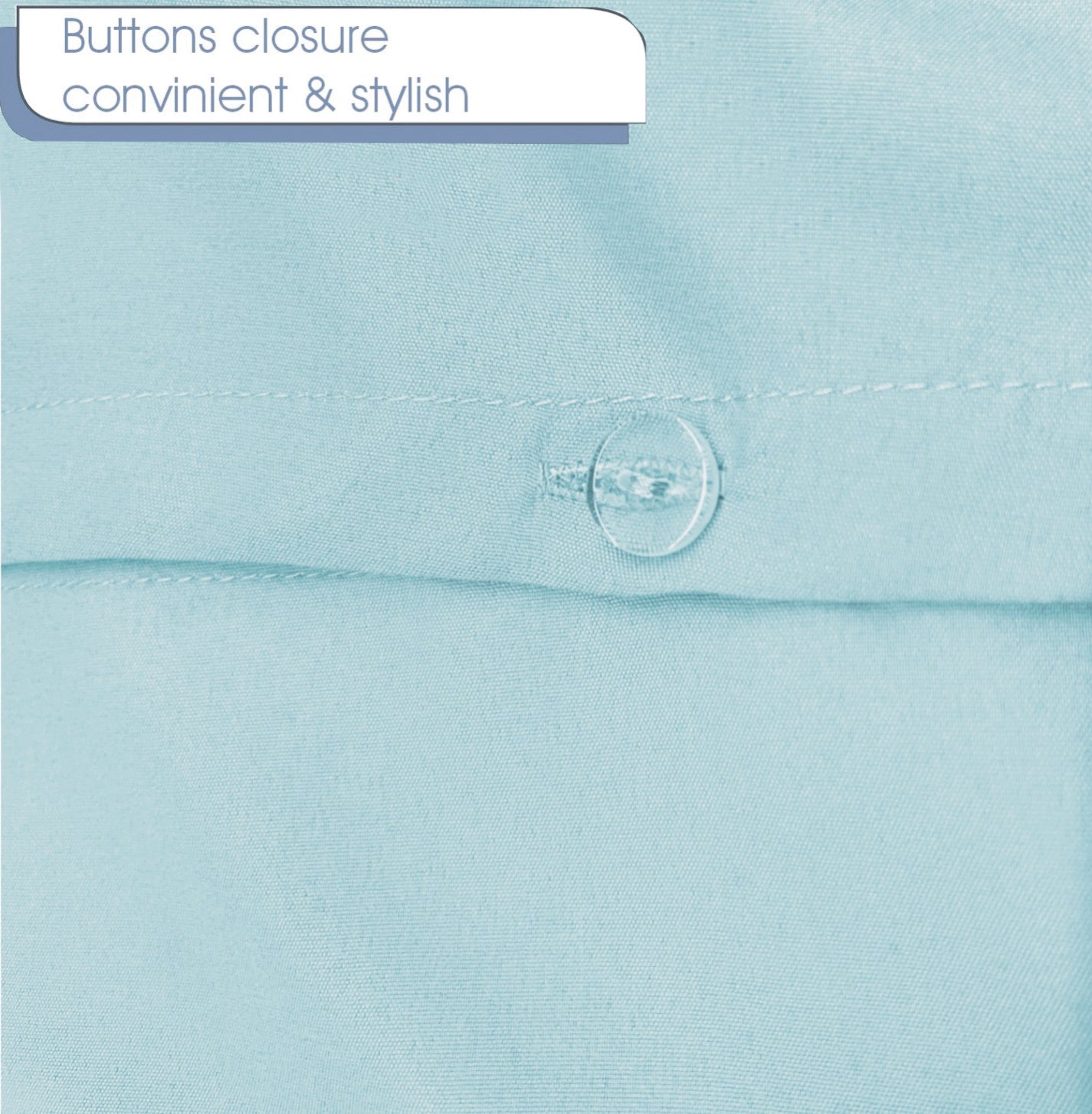 Plain Duvet Set - Spa Blue