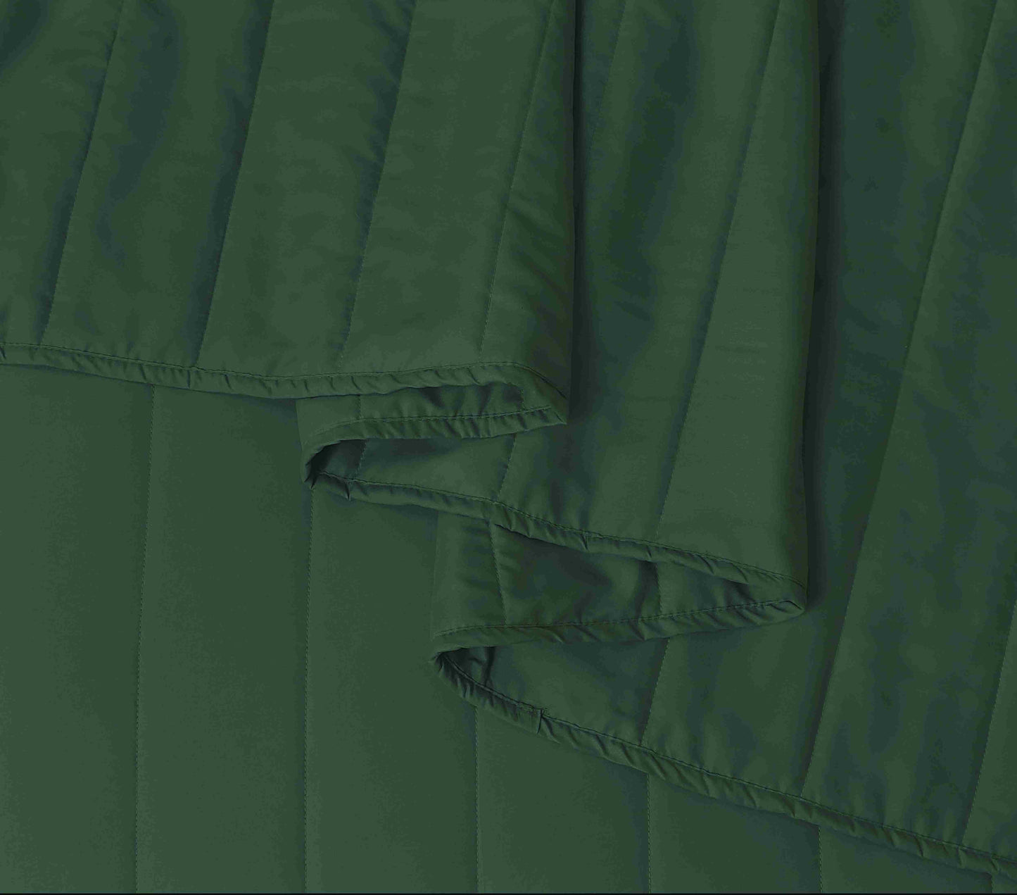 Quilted Stripe Bedspread - Bottle Green
