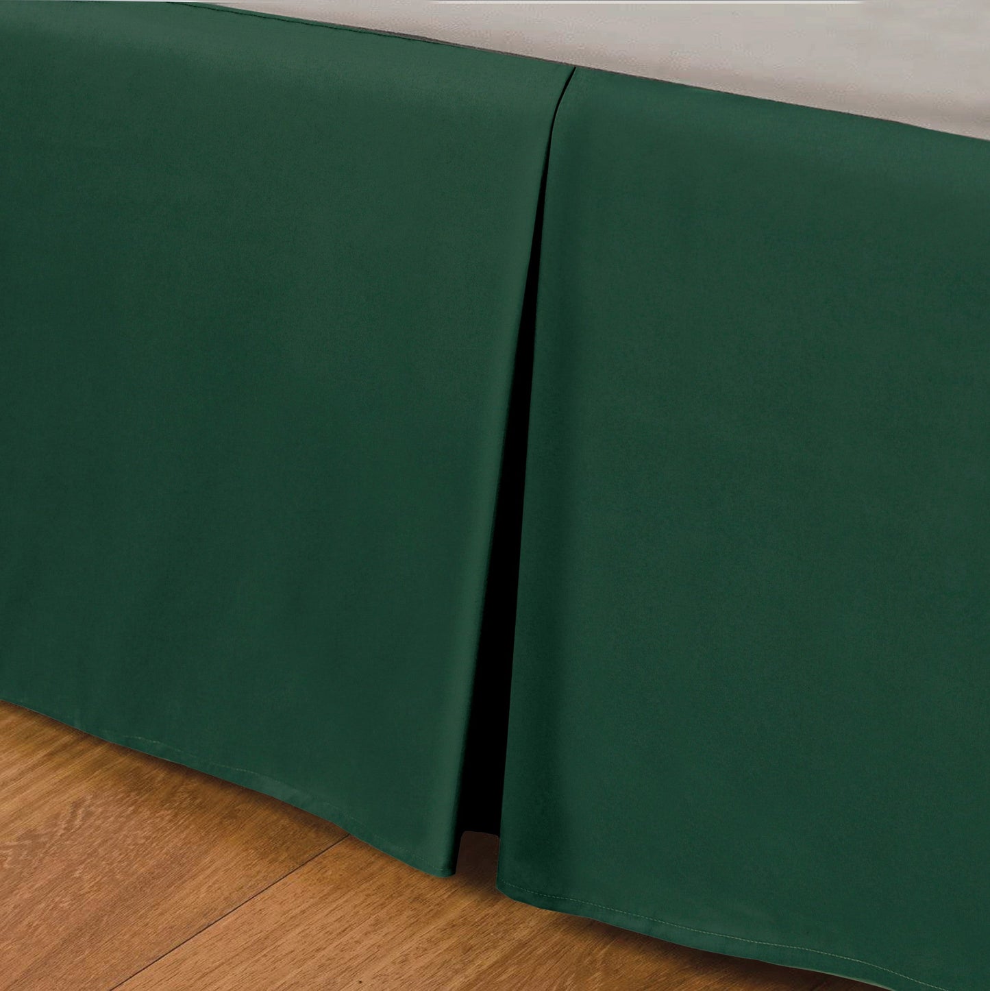 Box Pleated Base Valance Sheet - Bottle Green