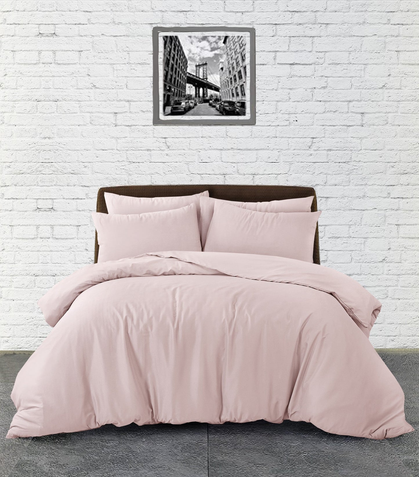 Plain Duvet Set - Blush