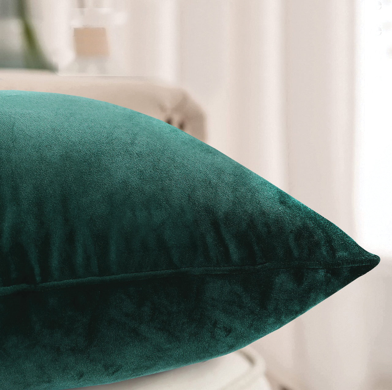 Velvet Cushion Covers - Bottle Green