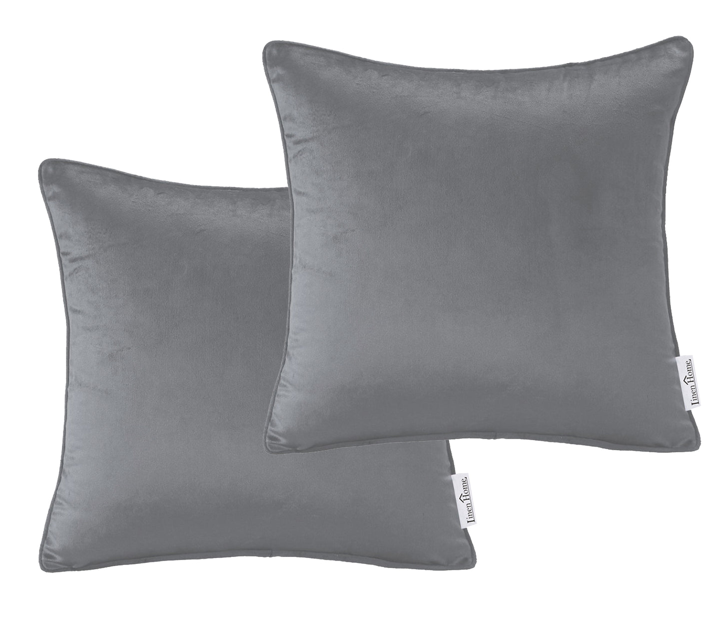 Velvet Cushion Covers - Gray