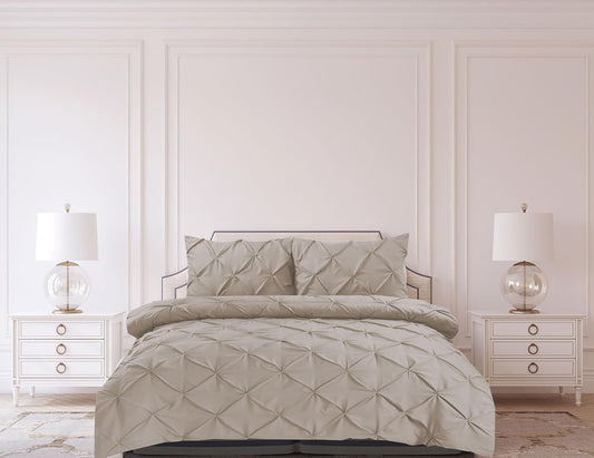 Pintuck Duvet Cover Set- Linen