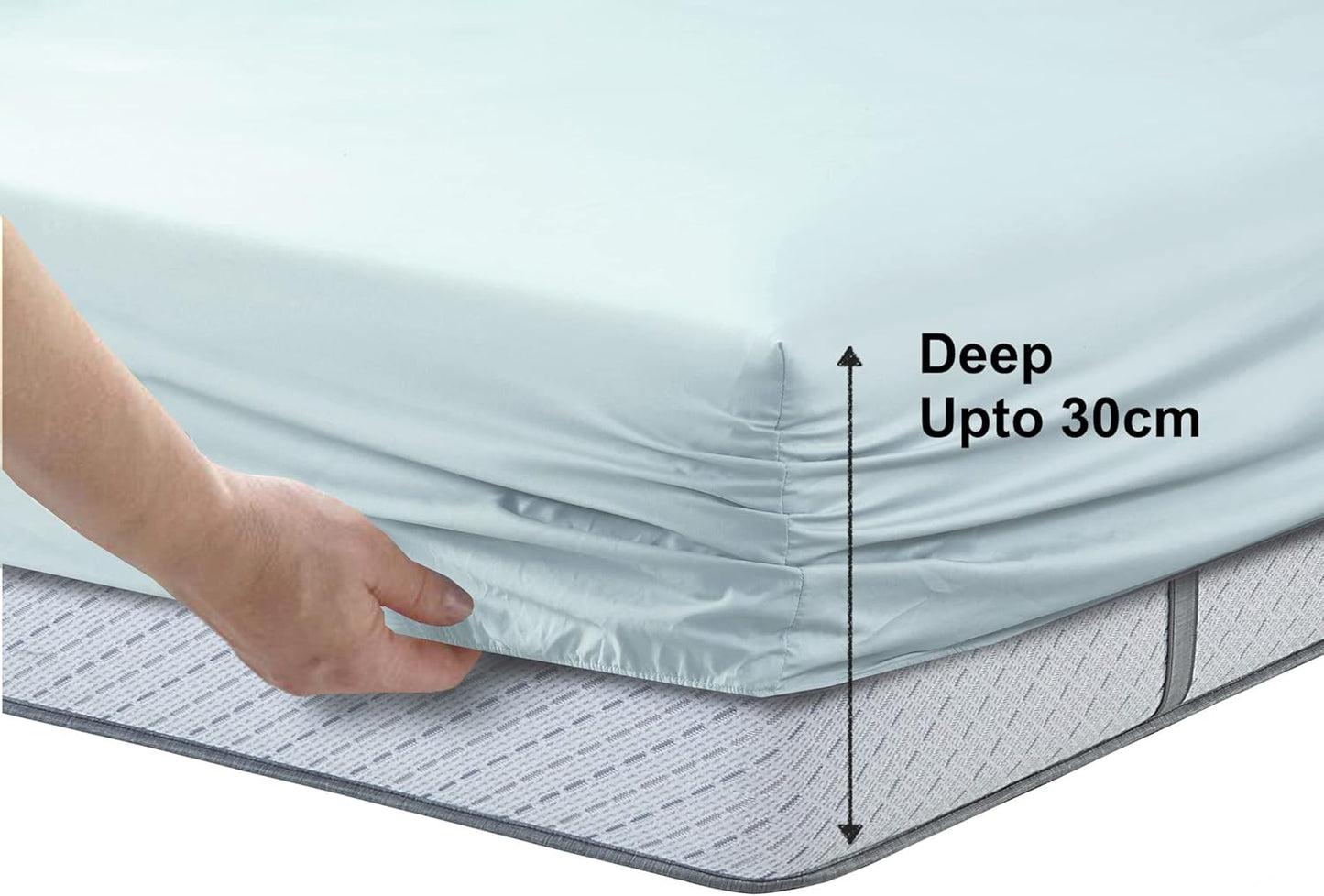 Fitted Bed Sheet - Spa Blue