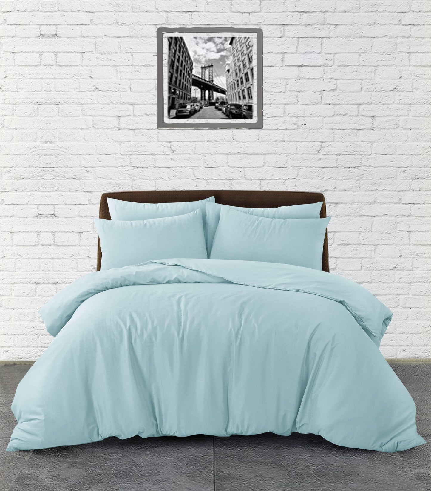 Plain Duvet Set - Spa Blue