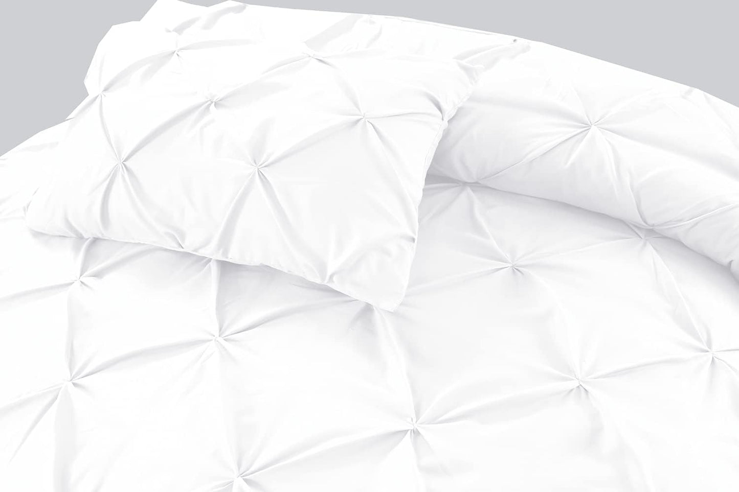 Pintuck Duvet Cover Set- White