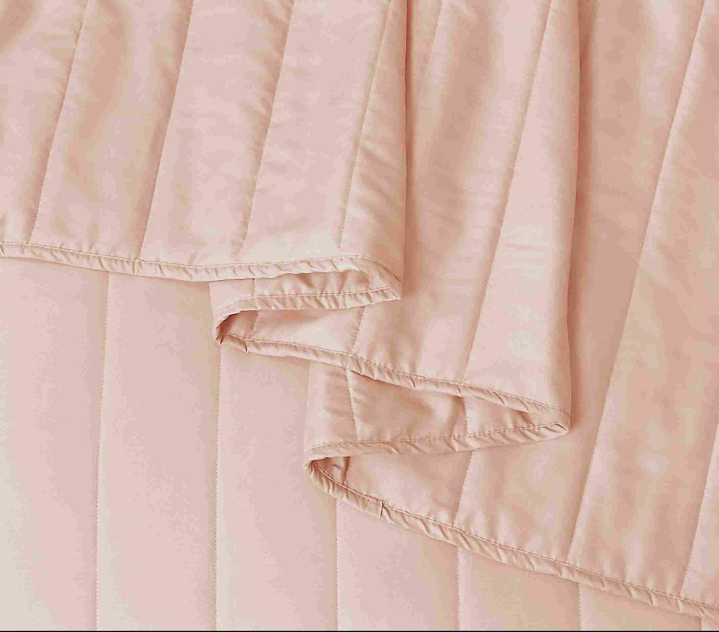Quilted Stripe Bedspread - Blush