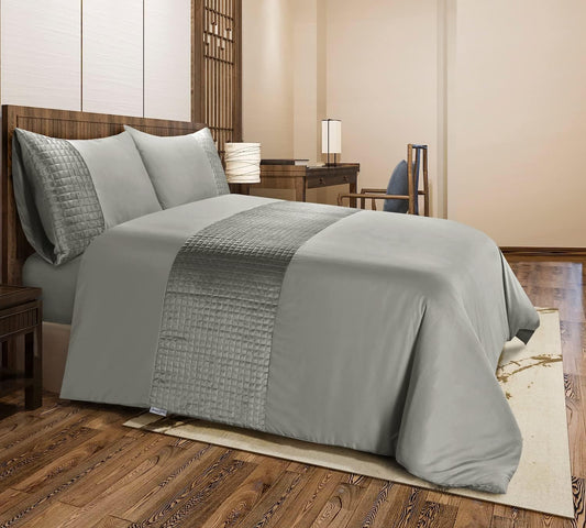 Patch Work Duvet Cover Set- Linen