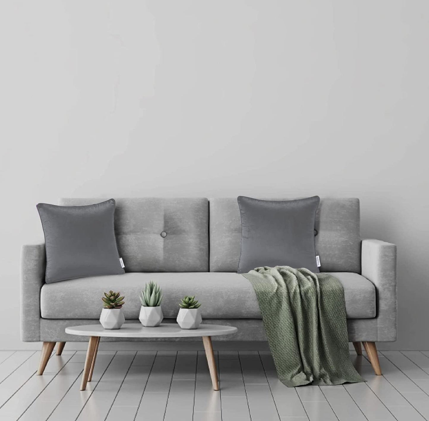 Velvet Cushion Covers - Gray