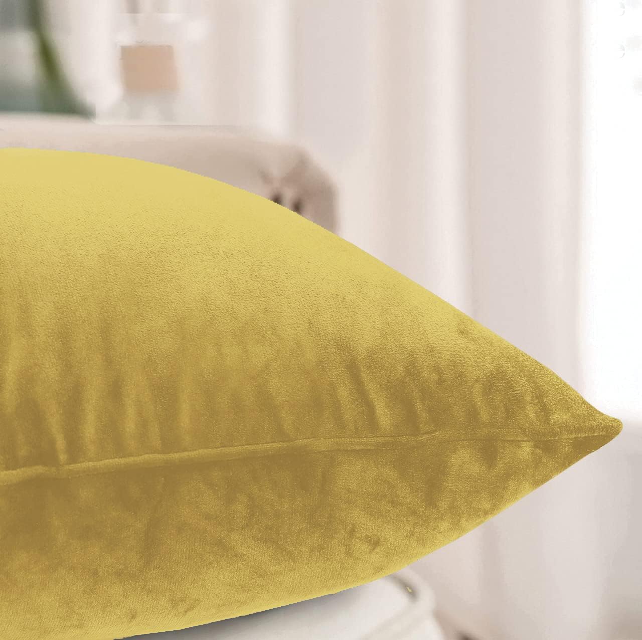 Velvet Cushion Covers - Ocher