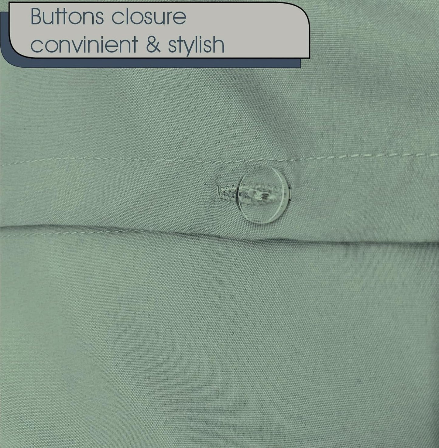 Pintuck Duvet Cover Set- Sage Green