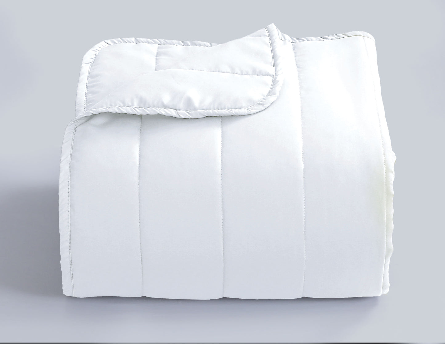Quilted Stripe Bedspread - White