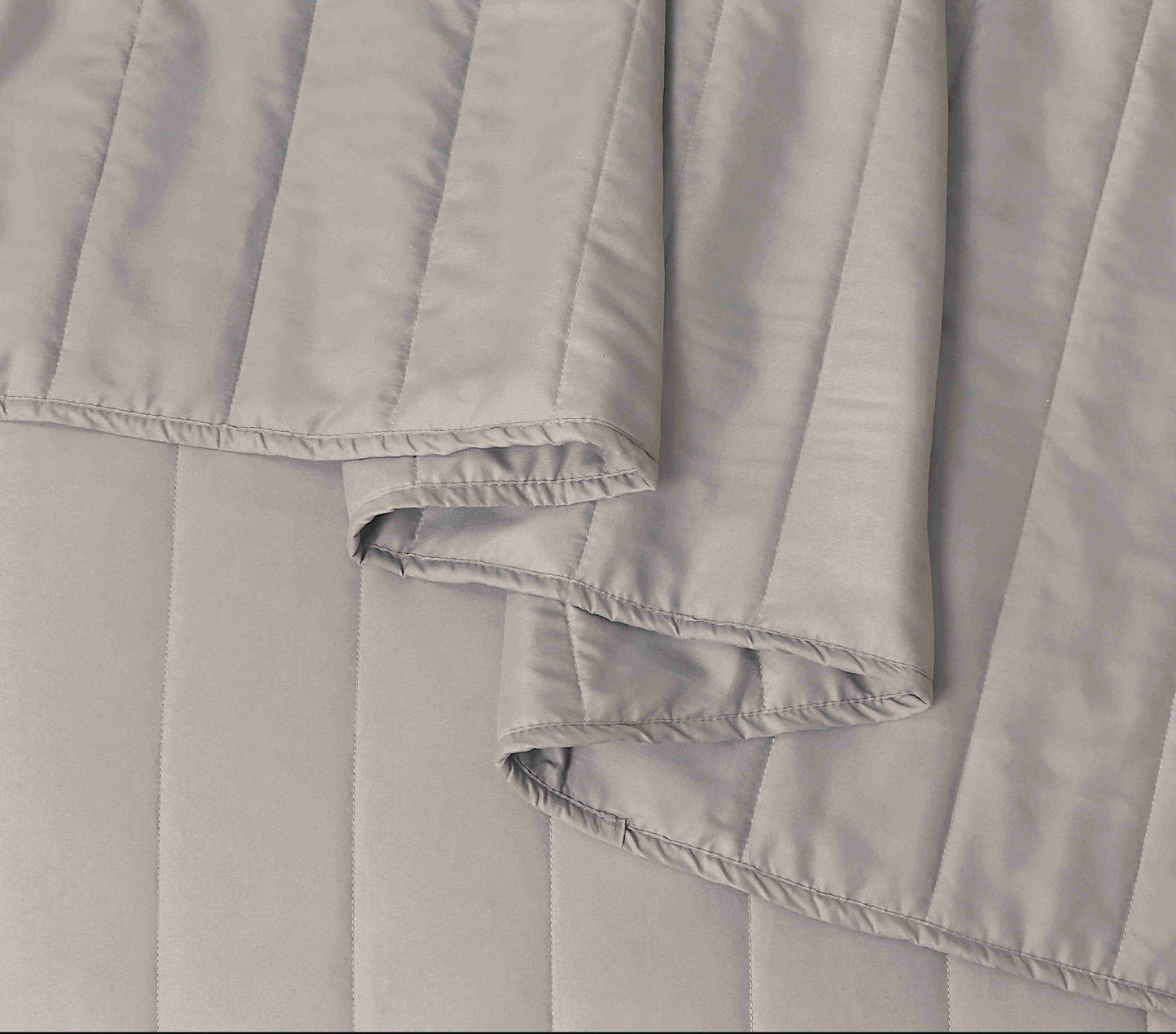 Quilted Stripe Bedspread - LINEN