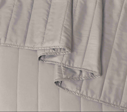 Quilted Stripe Bedspread - LINEN