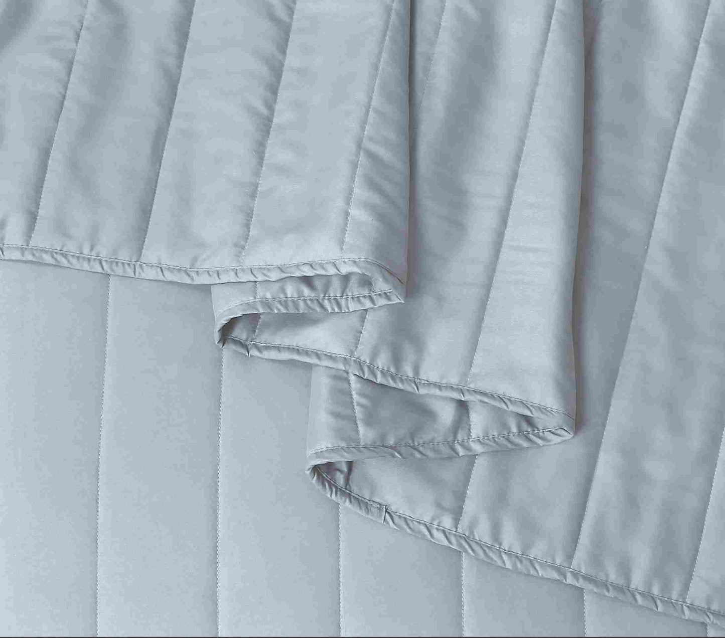 Quilted Stripe Bedspread - Spa Blue