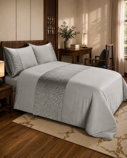 Patch Work Duvet Cover Set- Linen