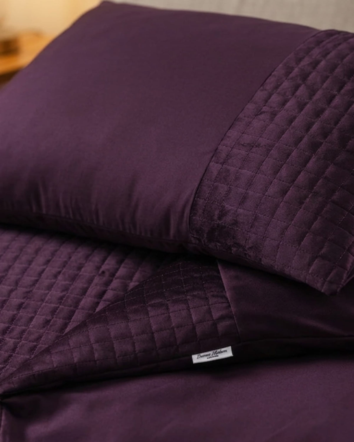 Patch Work Duvet Cover Set - Damson