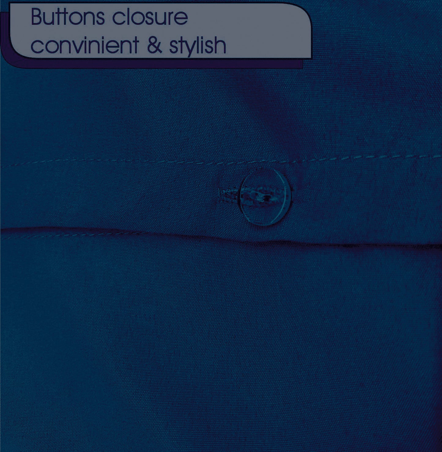 Plain Duvet Set - Navy