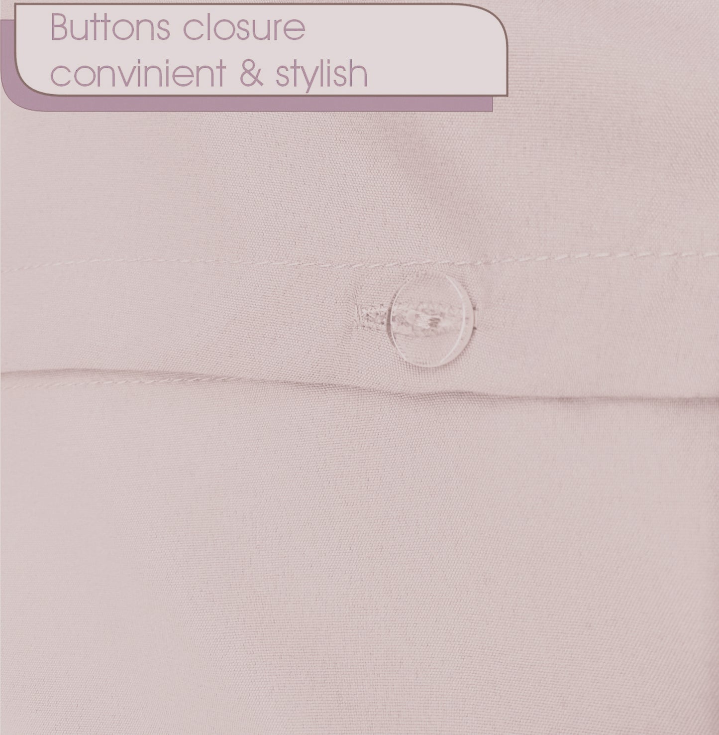 Plain Duvet Set - Blush