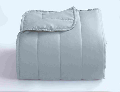 Quilted Stripe Bedspread - Spa Blue