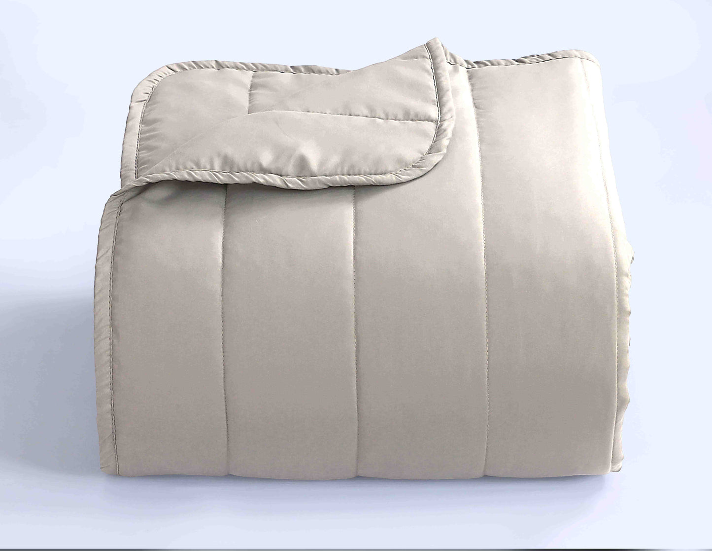Quilted Stripe Bedspread - LINEN