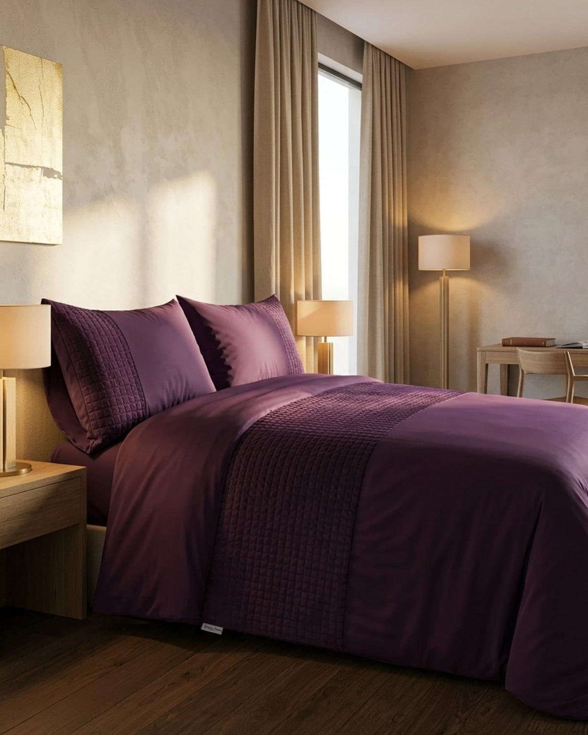 Patch Work Duvet Cover Set - Damson