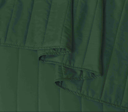 Quilted Stripe Bedspread - Bottle Green