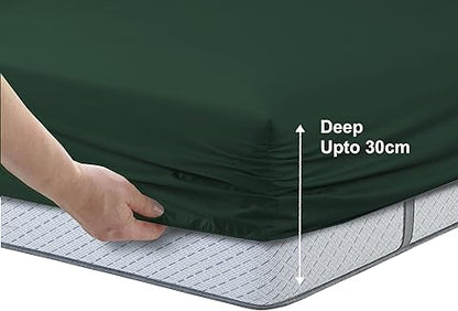 Fitted Bed Sheet - Bottle Green