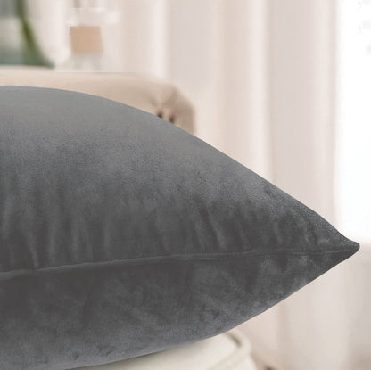 Velvet Cushion Covers - Gray