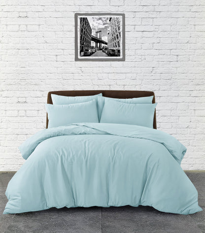 Plain Duvet Set - Spa Blue