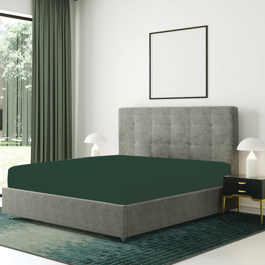 Fitted Bed Sheet - Bottle Green
