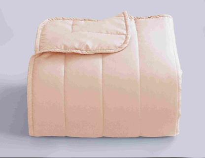 Quilted Stripe Bedspread - Blush