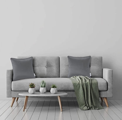 Velvet Cushion Covers - Gray