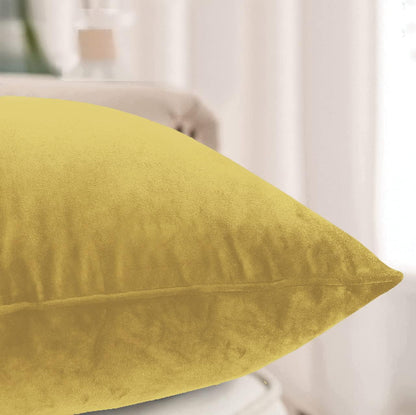 Velvet Cushion Covers - Ocher