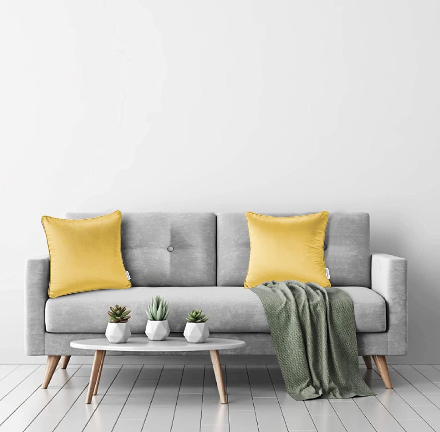 Velvet Cushion Covers - Ocher