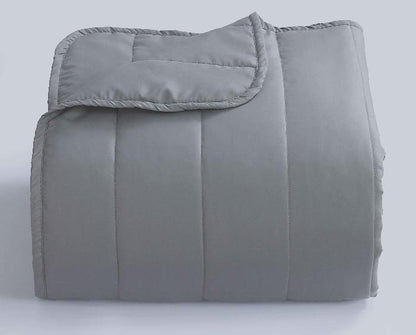 Quilted Stripe Bedspread - Gray