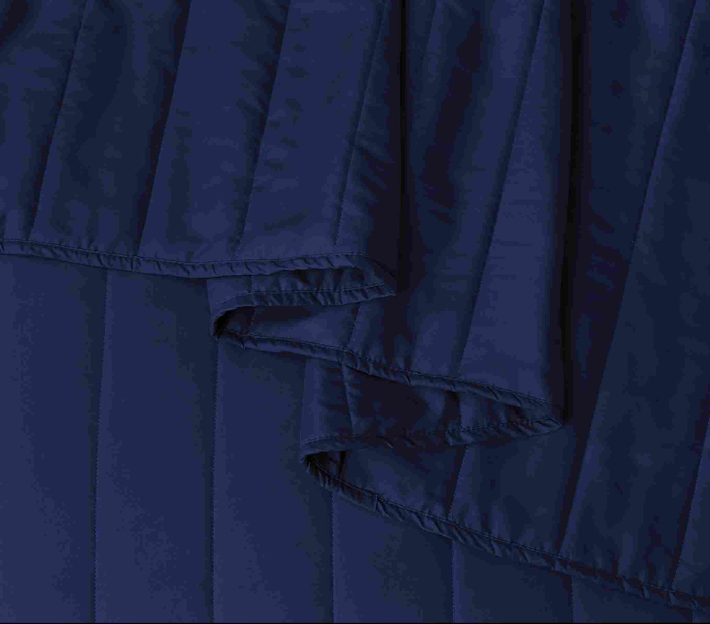 Quilted Stripe Bedspread - Navy