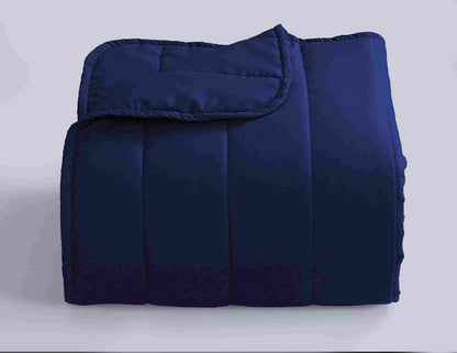 Quilted Stripe Bedspread - Navy