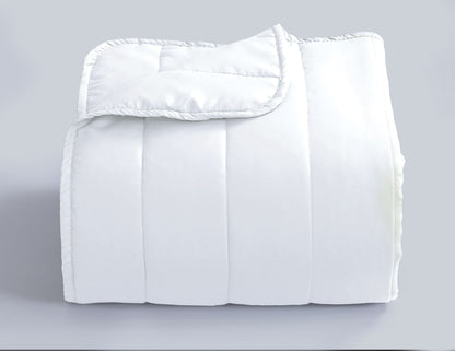 Quilted Stripe Bedspread - White